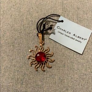 Charles Albert Alchemia Red Abalone Sun Pendant